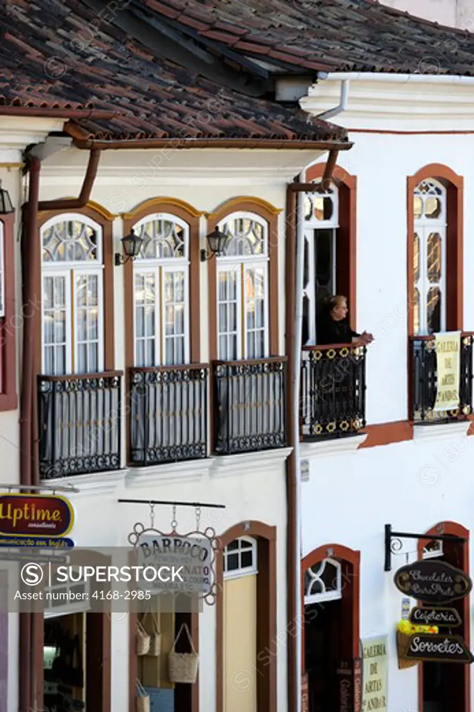 Brazil, Minas Gerais, Colonial Town Of Ouro Preto (Unesco World Heritage Site), Local Houses