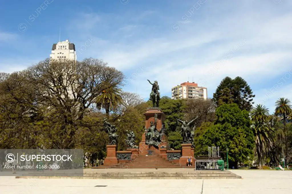 Argentina, Buenos Aires, Plaza San Martin With Monument To Jose De San Martin, Independence War Hero