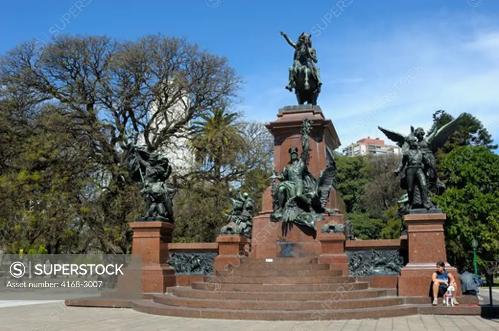 Argentina, Buenos Aires, Plaza San Martin With Monument To Jose De San Martin, Independence War Hero