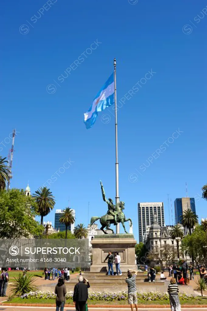 Argentina, Buenos Aires, Plaza De Mayo, Monument To General Manuel Belgrano