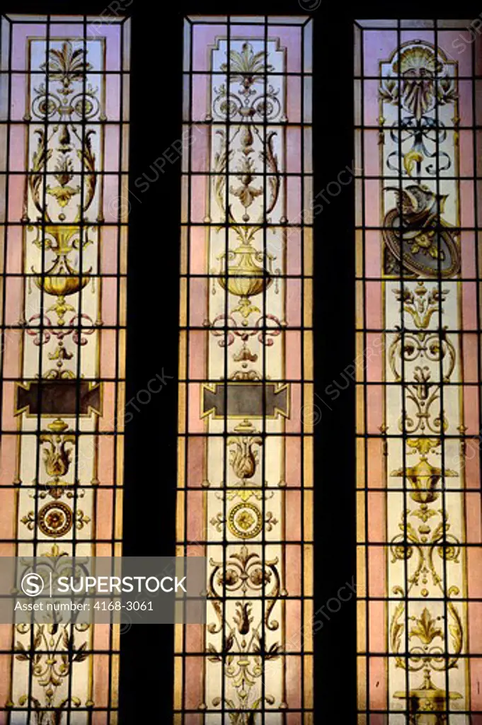 Argentina, Buenos Aires, Plaza De Mayo, Casa Rosada (The Pink House) Interior, Stained Glass Window