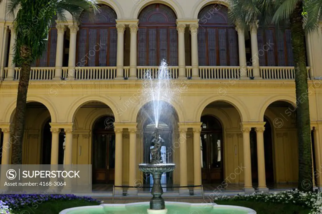 Argentina, Buenos Aires, Plaza De Mayo, Casa Rosada (The Pink House) Interior, The Palm Tree Patio/Courtyard