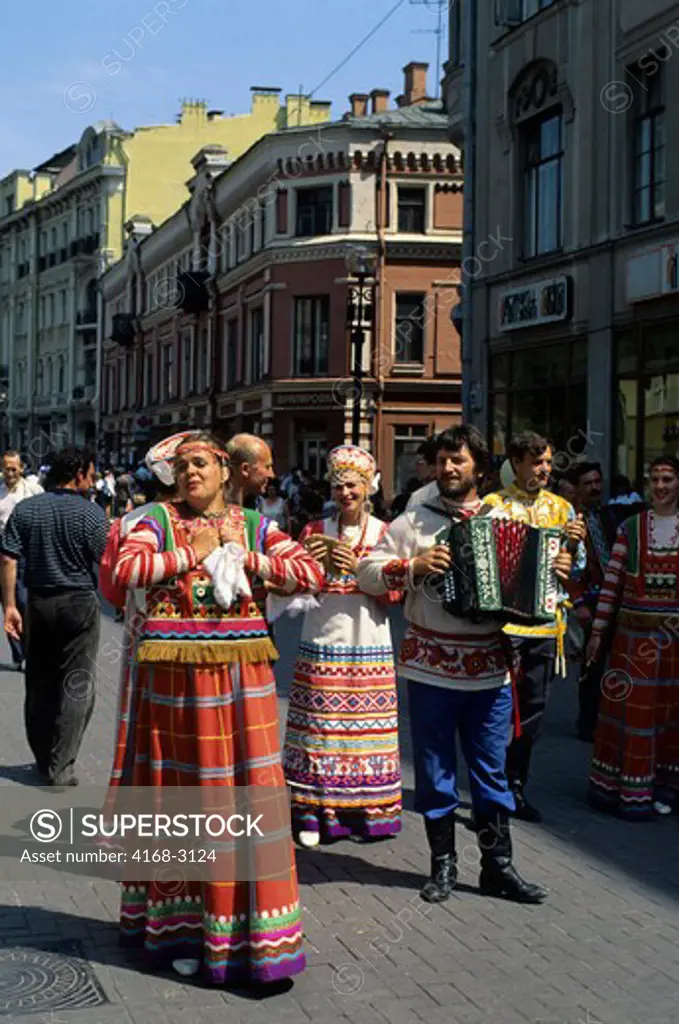 Russia, Moscow, Arbat Street, Folk Group