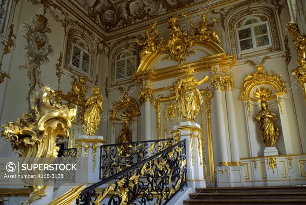 Russia,Near St. Petersburg Petrodvorets, Grand Palace, Interior, Staircase