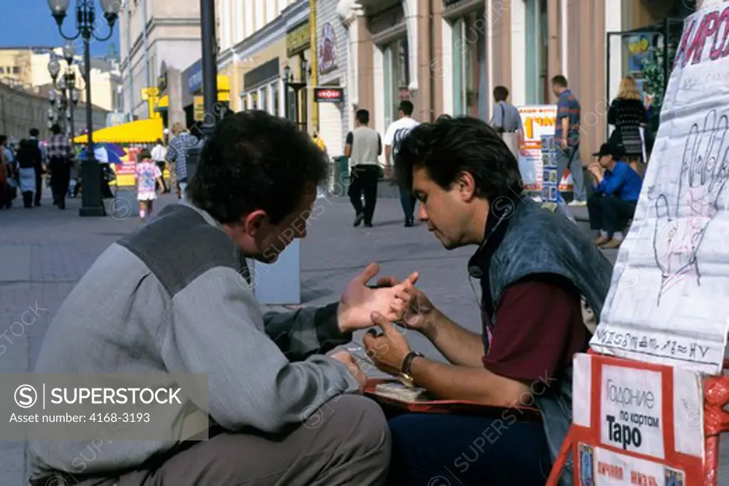 Russia, Moscow, Old Arbat Street, Palm Reader