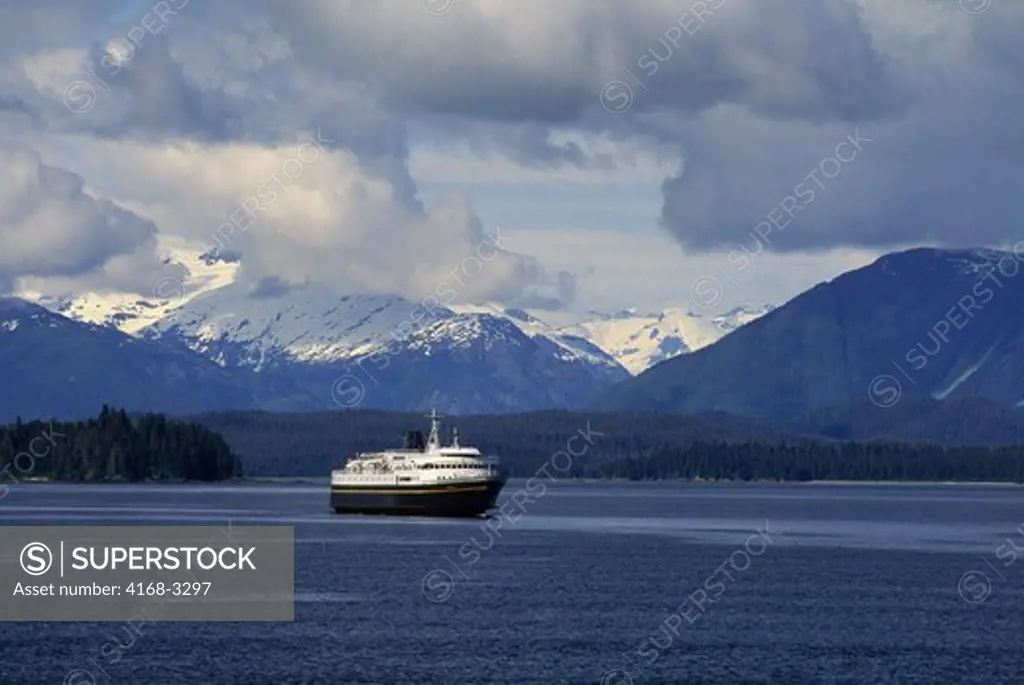 Usa, Alaska, Inside Passage, Frederick Sound, Near St. Petersburg, Alaskan State Ferry, M/V Matanuska