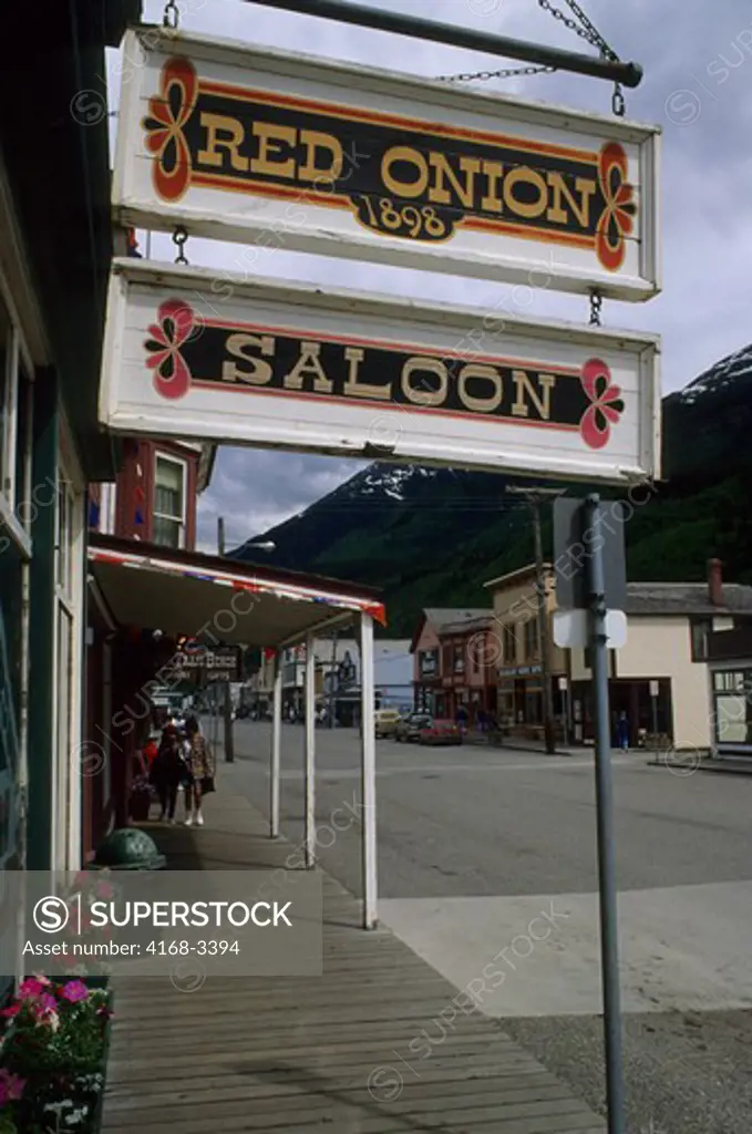 Usa, Alaska, Inside Passage, Skagway, Main Street, Red Onion Saloon