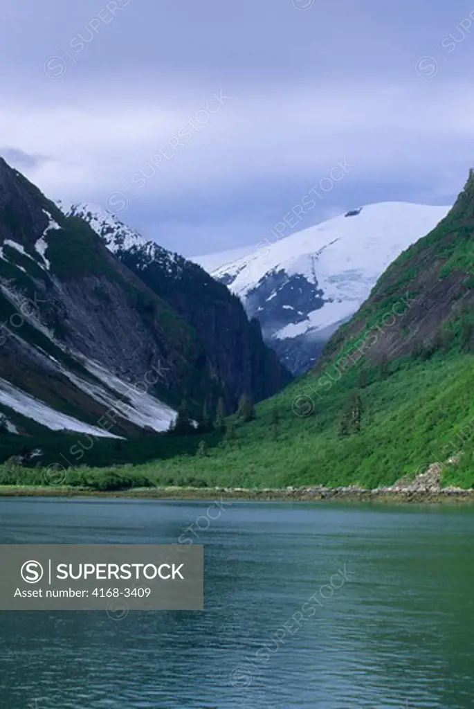 Usa, Alaska, Near Juneau, Tracy Arm, Fjord Landscape Carved By Glacier