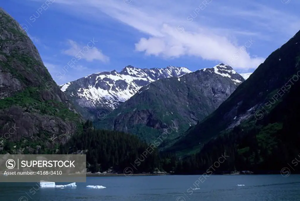 Usa, Alaska, Near Juneau, Tracy Arm, Fjord Landscape Carved By Glacier