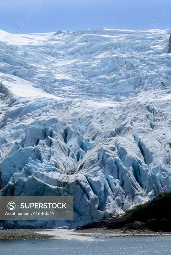 Usa, Alaska, Near Seward, Kenai Fjords Np, View Of Holgate Glacier