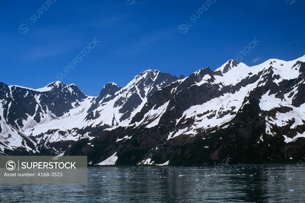 Usa, Alaska, Near Seward, Kenai Fjords Np, View Of Kenai Mountains
