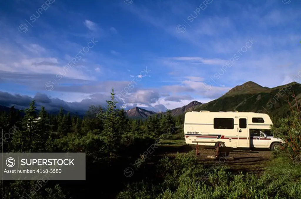 Usa, Alaska, Denali National Park, Teklanika Campground, Rv