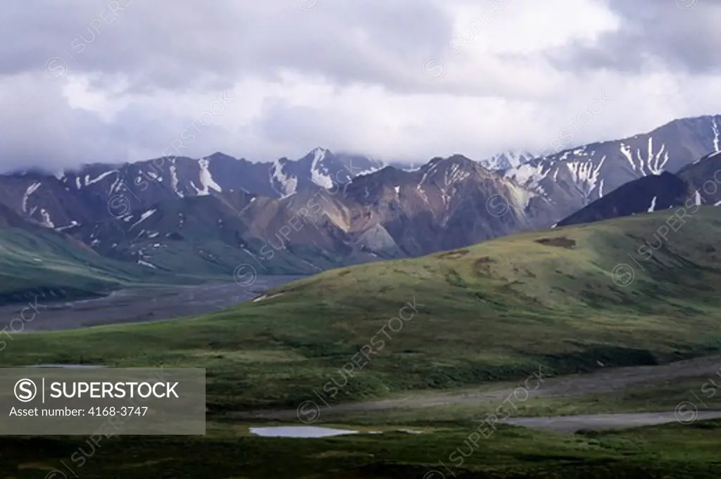 Usa, Alaska, Denali National Park, View From Polychrome Pass