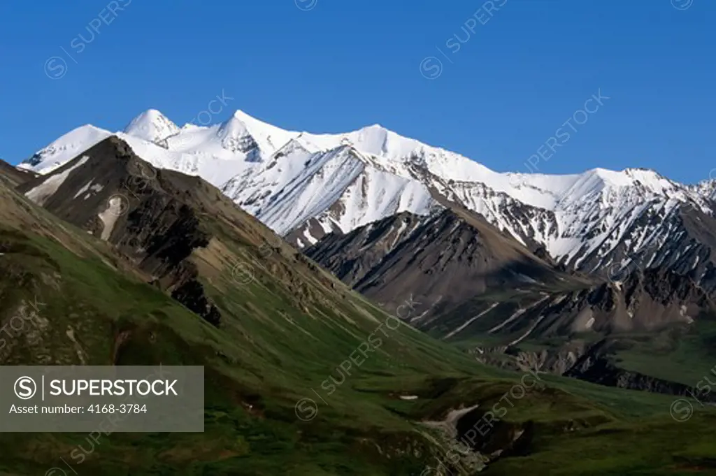 Usa, Alaska, Denali National Park, Near Eielson Visitor Center, Alaska Range