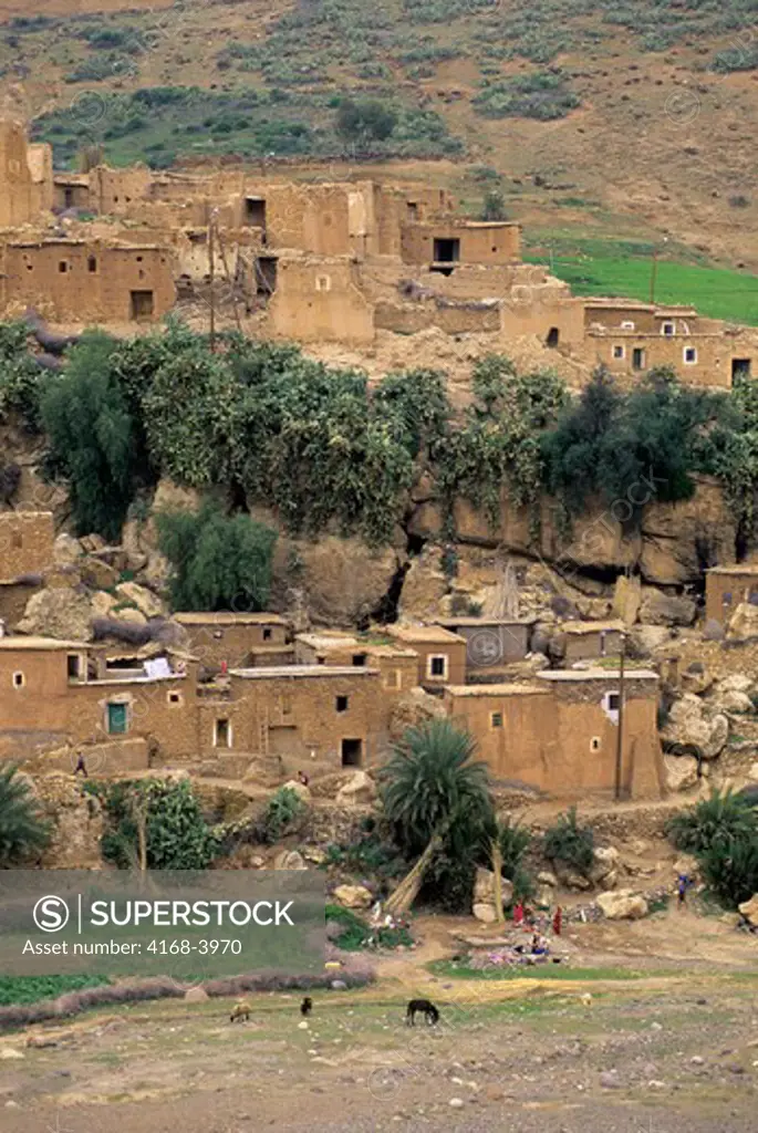 Morocco, Near Marrakech, Atlas Mountains, Asni Valley, Berber Village