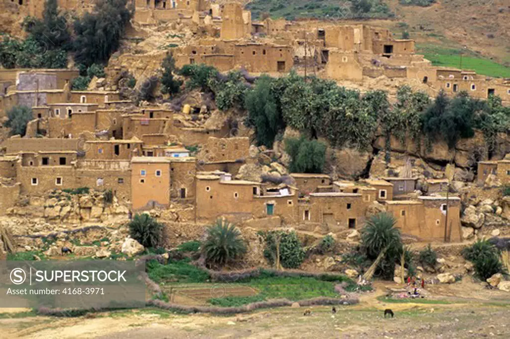 Morocco, Near Marrakech, Atlas Mountains, Asni Valley, Berber Village