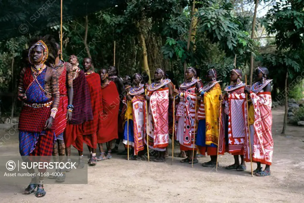 Kenya, Amboseli, Masai Dancers