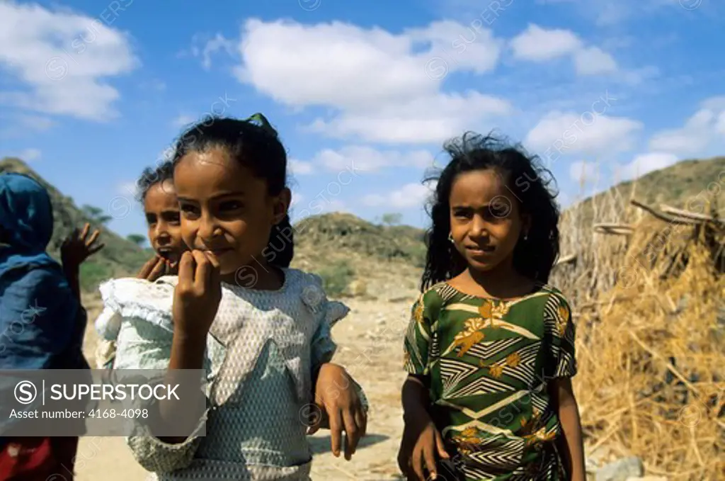 Yemen, Abayn Mountain Area, Local Girls