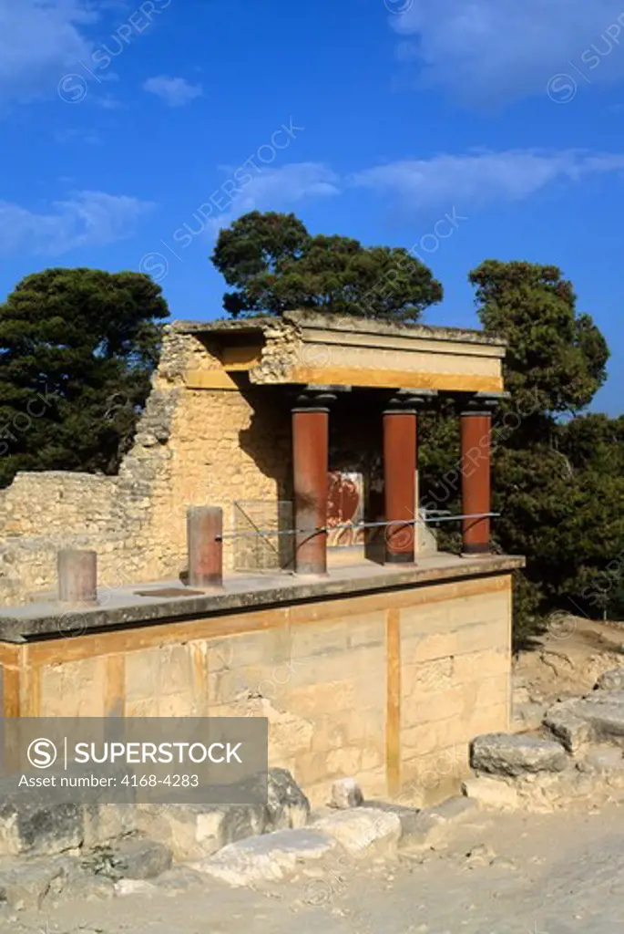 Greece, Crete, Herakleon, Palace Of Knossos, North Entrance Passage