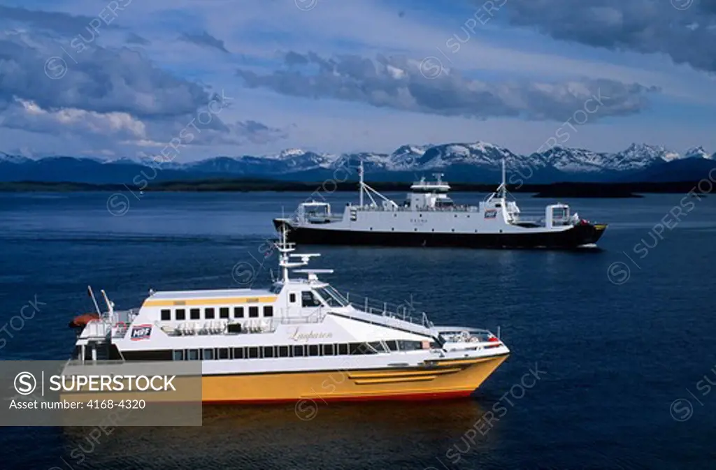 Norway, Molde, Local Car Ferry And Passenger Jet Ferry