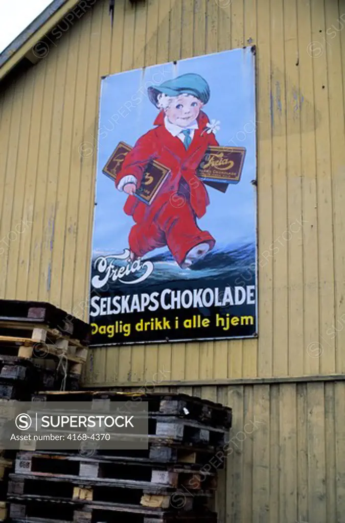 Norway, Finnsnes, Poster Advertising Chocolate