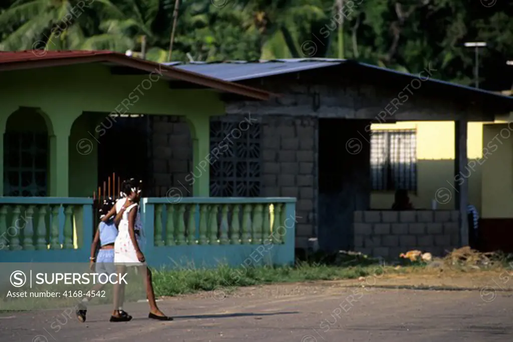 Panama, Portobelo, Street Scene, Local Girls