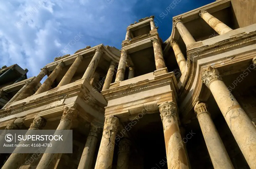 Libya, Az Zawiyah District, Sabratha, Ruins of Roman Theatre dating back to 2nd Century