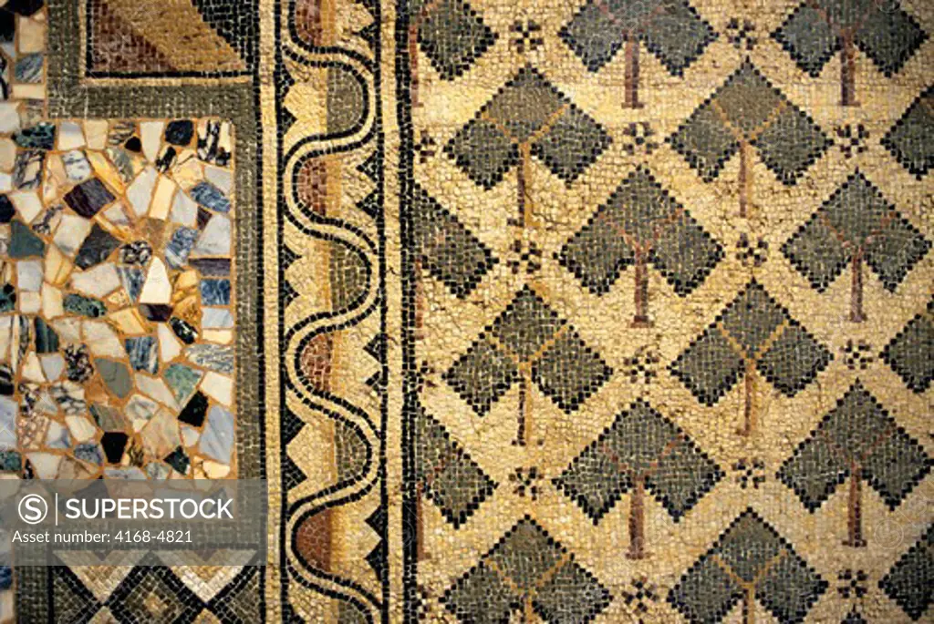 Libya, Near Tripoli, Sabratha, Roman Museum, Mosaic
