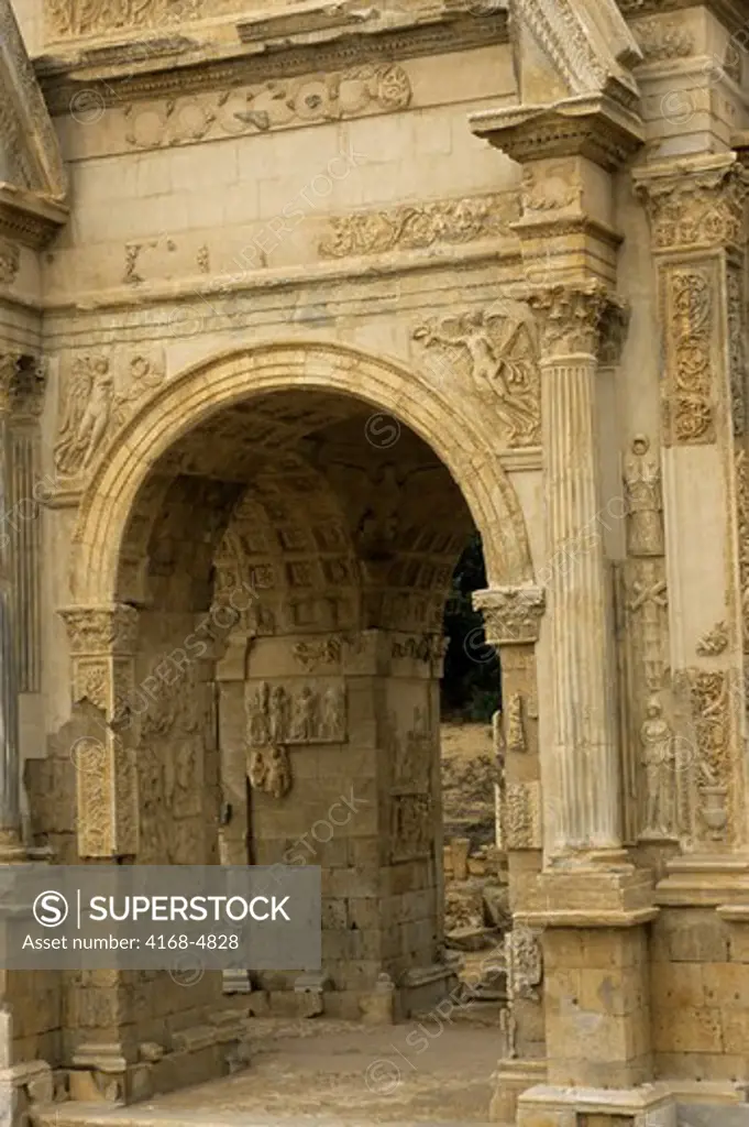 Libya, Near Tripoli, Leptis Magna, Arch Of Septimius Severus