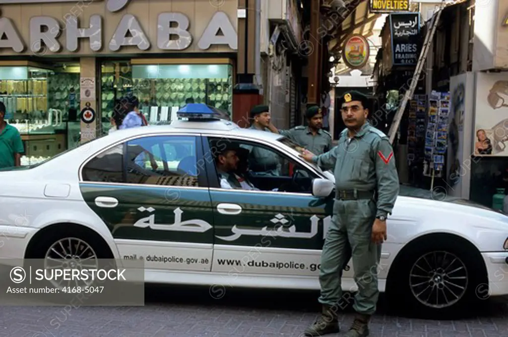 United Arab Emirates, Dubai, gold souk, police