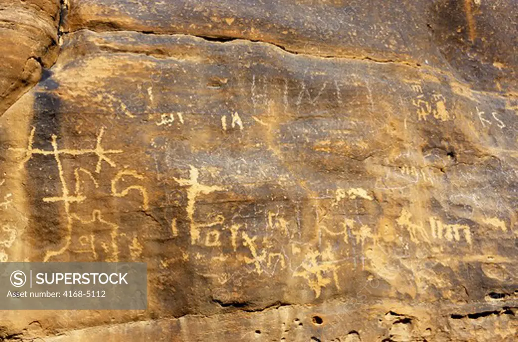 jordan, wadi rum, rock inscriptions