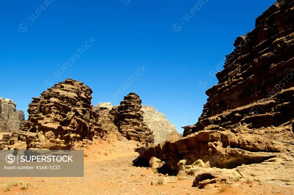 jordan, wadi rum, landscape, sandstone formations