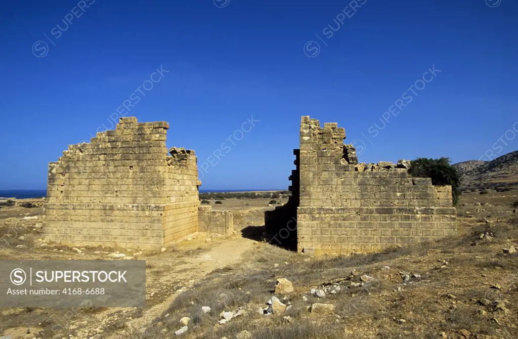libya, near benghazi, ptolemais (tolmeita), west gate