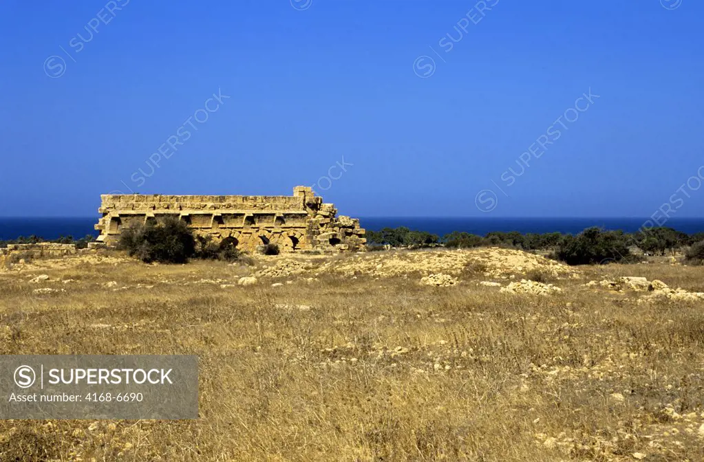 libya, near benghazi, ptolemais (tolmeita), view of fortress church