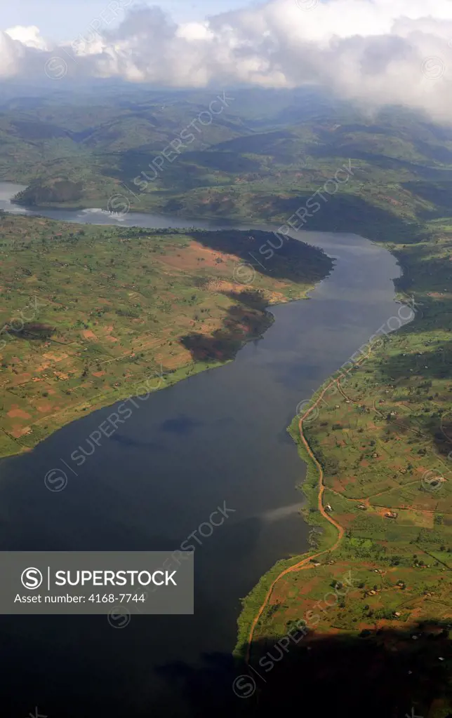 Rwanda, Aerial view of Akagera National Park