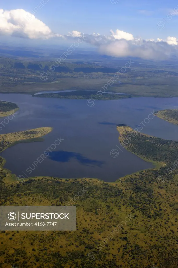 Rwanda, Aerial view of Akagera National Park