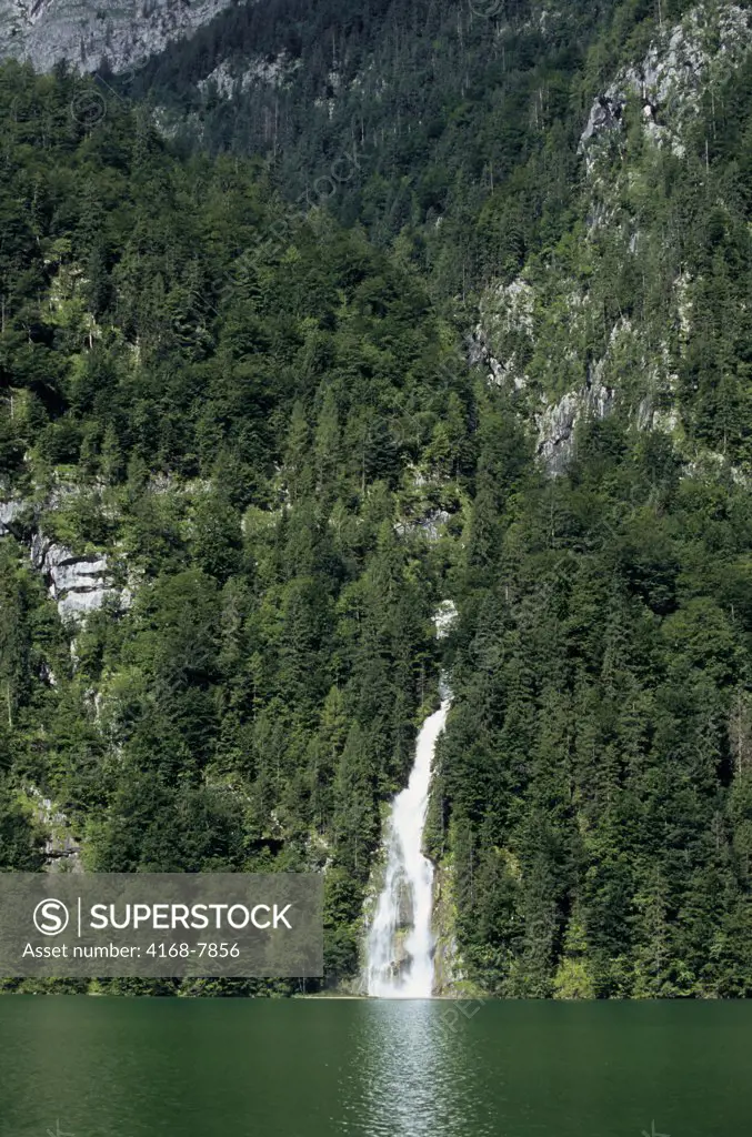 Germany, Bavaria, Berchtesgaden, Konigssee, Scenics waterfall
