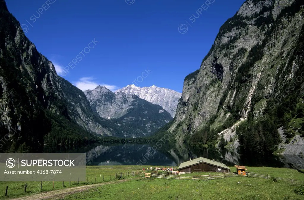 Germany, Bavaria, Berchtesgaden, Konigsee Area, Obersee, Fischunkel Alm