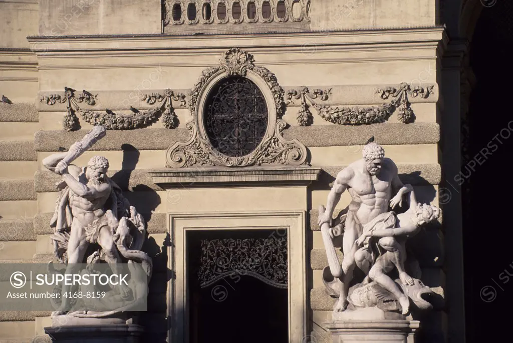 Austria, Vienna, Statues on Hofburg Palace facade
