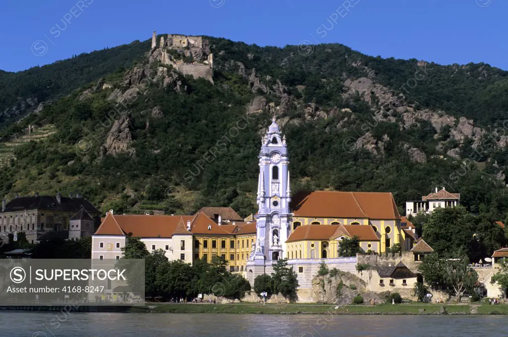 Austria, Wachau Valley, Durnstein Abbey and castle