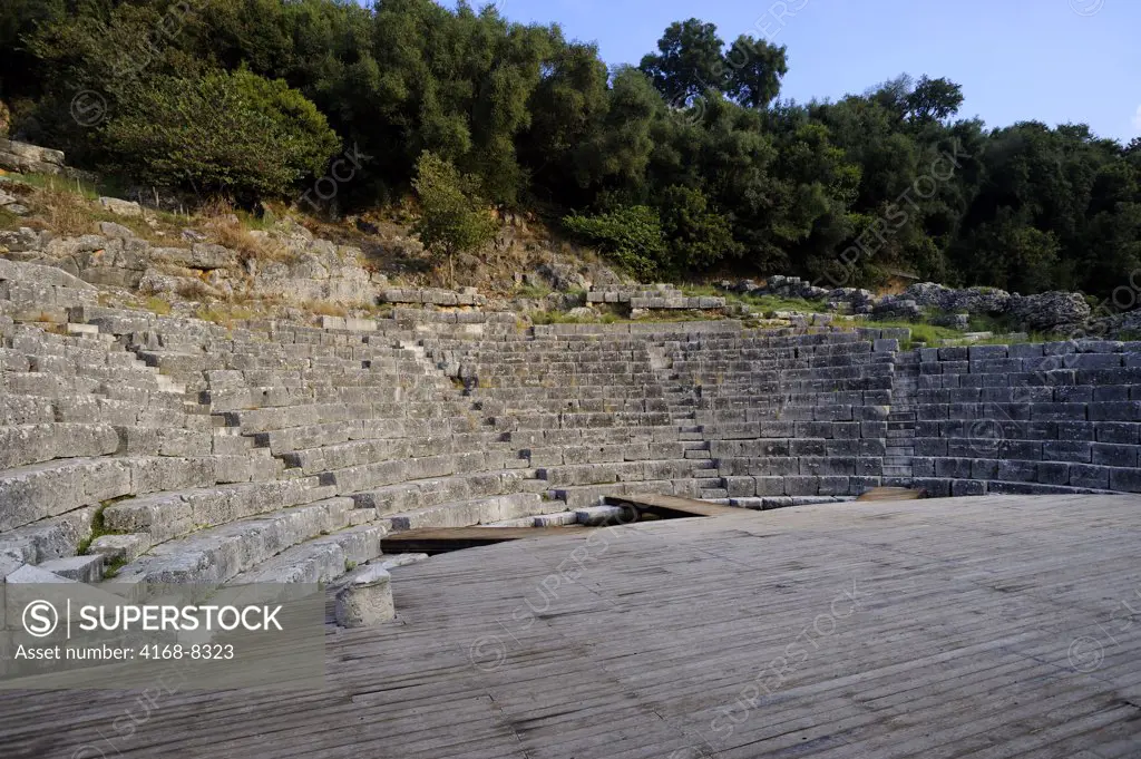 Albania, Near Saranda, Butrint National Park, Theatre from 3Rd Century Bc