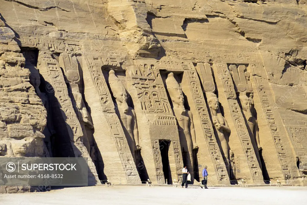 Egypt, Abu Simbel, Small Temple of Abu Simbel, Facade, Ramses II And Nefertari-Hathor statues