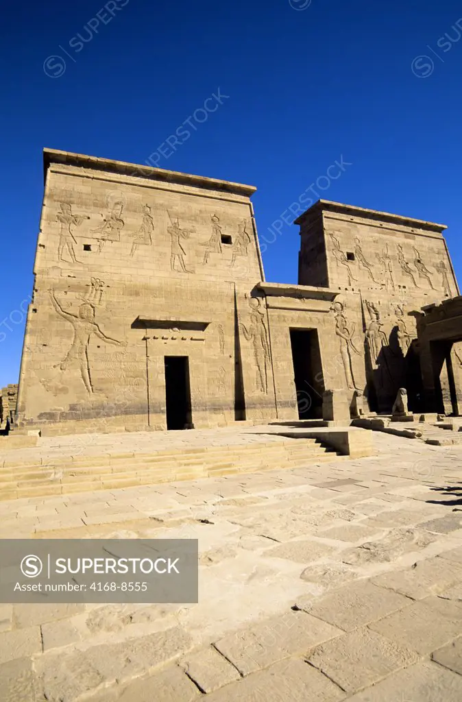 Egypt, Aswan, Nile River, Agilkia Island, Philae, Temple of Isis, First Pylon