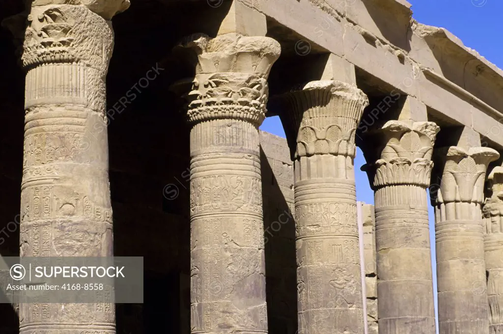 Egypt, Aswan, Nile River, Agilkia Island, Philae, West Colonnade
