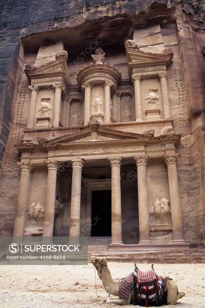Jordan, Petra, Treasury With Camel