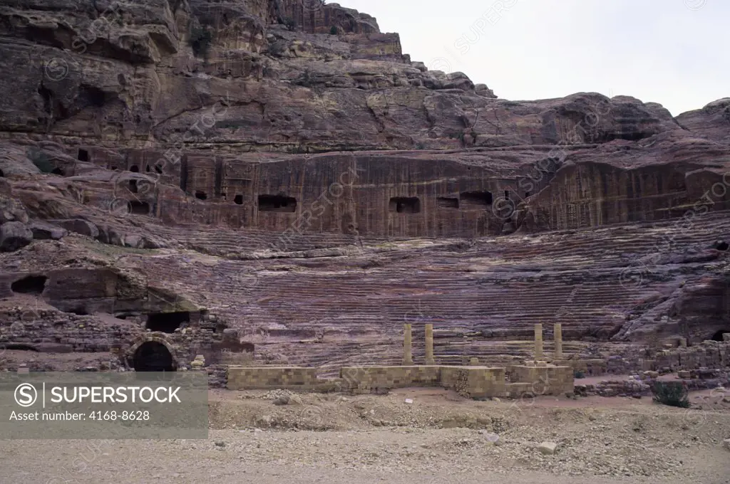 Jordan, Petra, Roman Theatre Carved Out of Rock