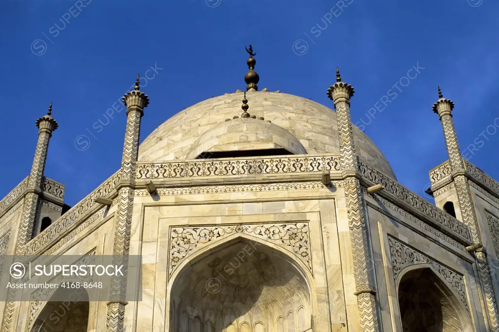 India, Agra, Taj Mahal, Detail