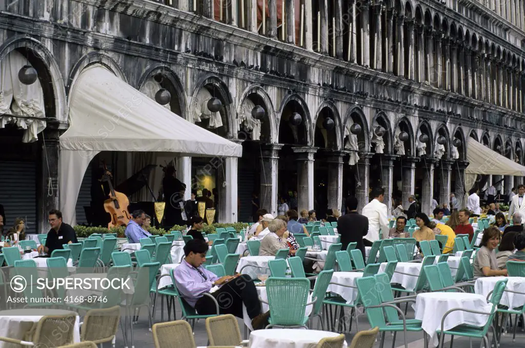 Italy, Venice, San Marco Quarter, St. Mark's Square, Cafe