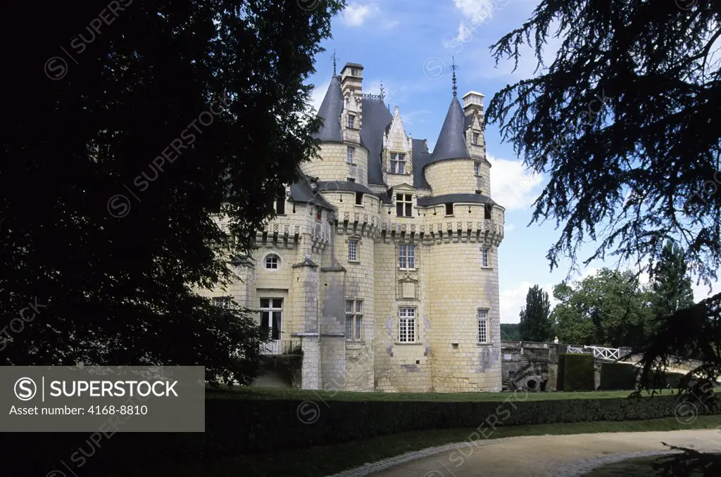France, Loire Region, Near Chinon, Usse Chateaux, View of Castle