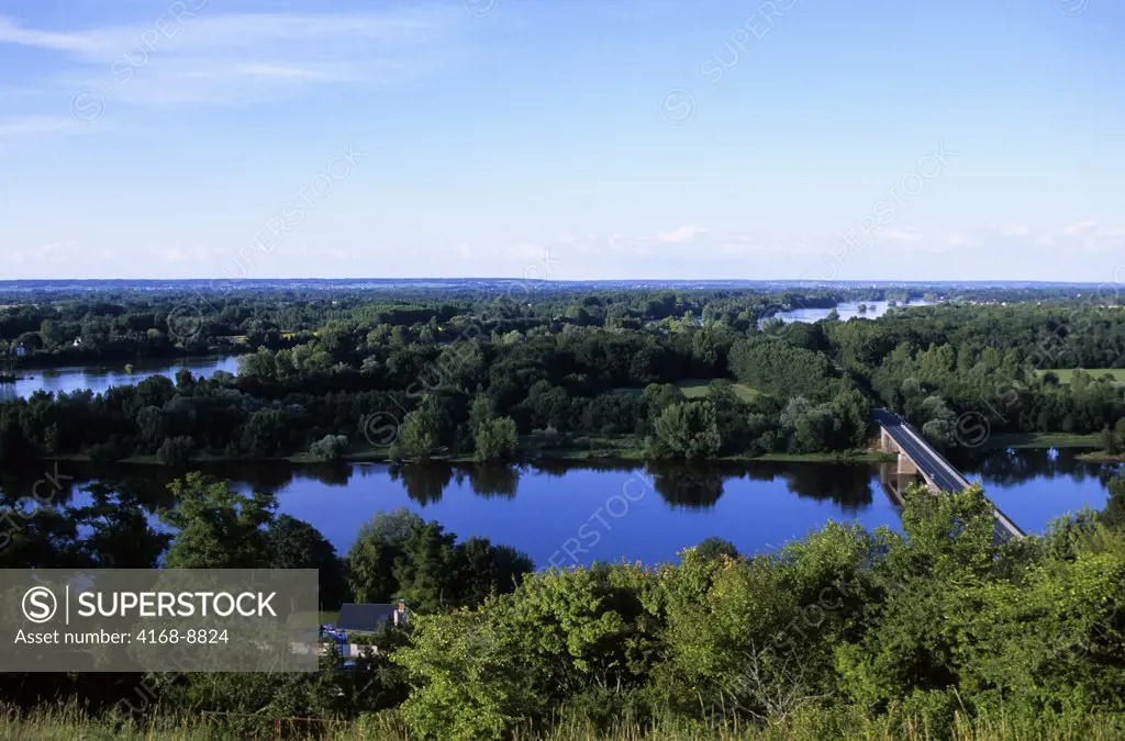 France, Loire Region, Near Chinon, Candes St. Martin, Confluence of Loire and Vienne